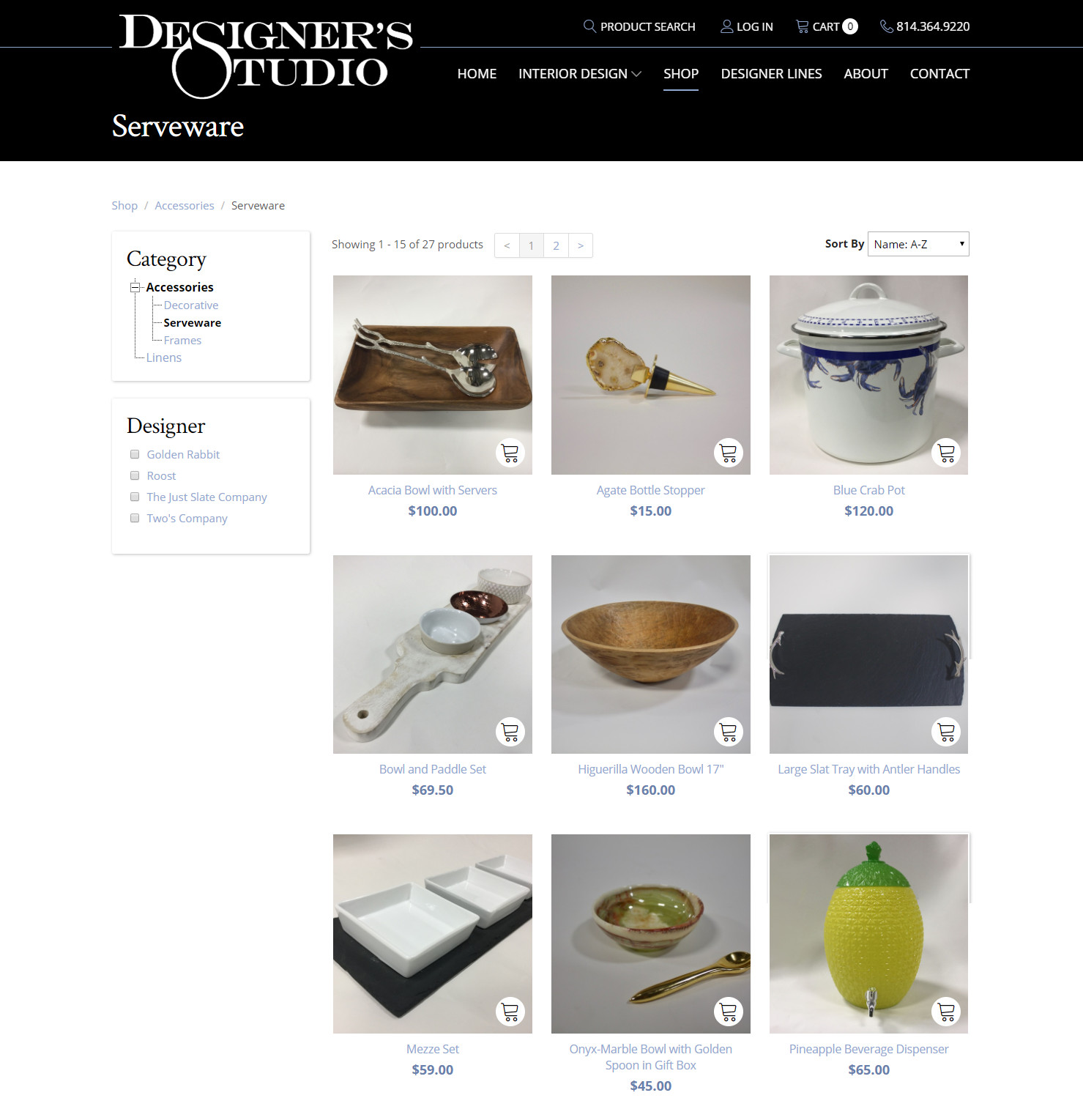 Designer's Studio online store